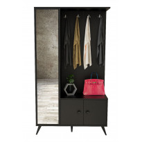 Vaatesäilytyskaluste Linento Furniture VL65, musta