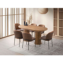 Jatkettava ruokapöytä Linento Furniture Gusto-2952, 180/216x90cm, pähkinä