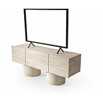 TV-taso Linento Furniture H.Tv Sehpasi-6011, beige travertiinikuosi