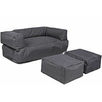 Säkkituoli Linento Garden Kids Double Seat Pouf, harmaa