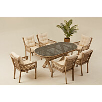 Ruokailuryhmä Linento Garden Pure 6, beige