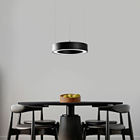 LED-riippuvalaisin Linento Lighting Luno-15515, Ø40cm, 3000K, musta