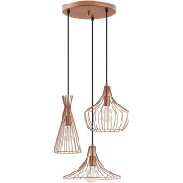 Kattovalaisin Linento Lighting Mezopotamya, Ø55cm, 3-osainen, kupari