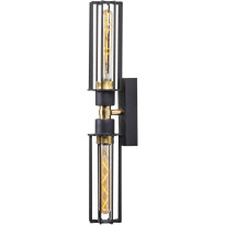 Seinävalaisin Linento Lighting Minot, 2-osainen, musta/kulta