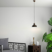 Riippuvalaisin Linento Lighting MEMATI-181RETRO-1, Ø19cm, tummanruskea