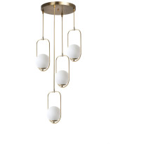 Kattovalaisin Linento Lighting Torrance, Ø30cm, 4-osainen, kulta