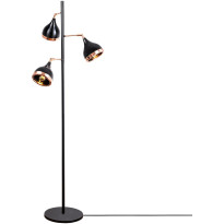 Lattiavalaisin Linento Lighting Mint, 163cm, 3-osainen, musta/kupari