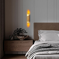 Seinävalaisin Linento Lighting Kivrik, 8x27cm, kulta