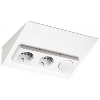 Pistorasia Limente Luxa-31, 30W, 24V LED-virtalähde, kytkin, valkoinen