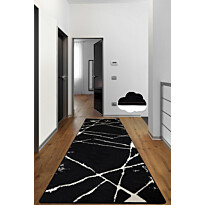 Matto Linento Broken 80x120cm mustavalkoinen