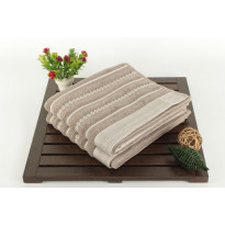 Käsipyyhe Linento Saheser, 50x90cm, raita, beige, 2kpl