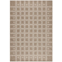 Matto Linento Check, ruskeanbeige, eri kokoja
