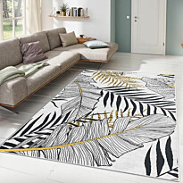 Matto Linento Alho Lei 100x140cm mustavalkoinen/kulta