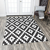 Käytävämatto Linento Carlsborough 80x140cm mustavalkoinen
