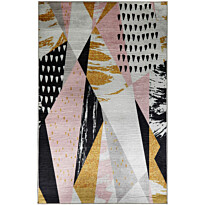 Matto Linento Milena 160x230cm vaaleanpunainen/kulta