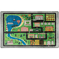 Lastenhuoneen matto Linento Traffic 140x190cm vihreä