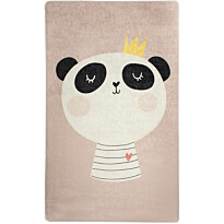 Lastenhuoneen matto Linento King Panda roosa, eri kokoja