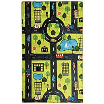 Lastenhuoneen matto Linento Green City 140x190cm vihreä