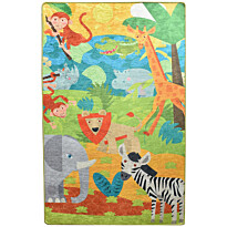 Lastenhuoneen matto Linento Animals 100x160cm monivärinen