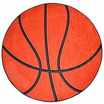 Pyöreä lastenhuoneen matto Linento Basketball Ø140cm oranssi