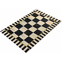 Kynnysmatto Linento Brenda Welcome 60x40cm mustavalkoinen/keltainen