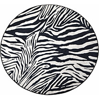 Pyöreä matto Linento Zebra mustavalkoinen, eri kokoja
