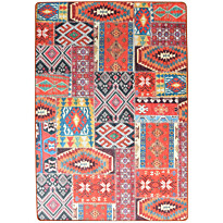 Matto Linento Patchwork punainen/oranssi, eri kokoja