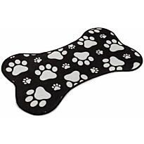 Matto Linento Paw 60x100cm mustavalkoinen