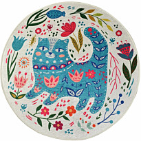 Pyöreä matto Linento Blue Cats sininen, eri kokoja