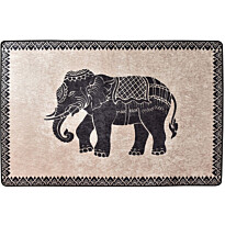 Käytävämatto Linento Elefante Nero musta/beige, eri kokoja