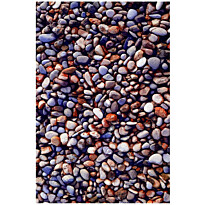 Keittiön matto Linento Wookece Rantakivet 60x100cm sininen/ruskea