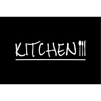 Keittiön matto Linento Wookece Kitchen 60x100cm mustavalkoinen