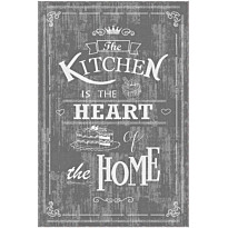 Keittiön matto Linento Wookece Kitchen Heart Home harmaa/valkoinen, eri kokoja