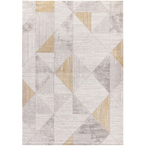 Matto Linento Mila, 100x200cm, harmaa/keltainen