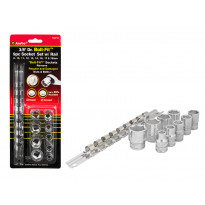 Hylsysarja AmPro Bolt-fit 3/8&quot;, 6PT, 9 osaa + pidike