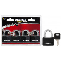 Riippulukko MasterLock 40x21mm, vinyyli, 4kpl/pkt