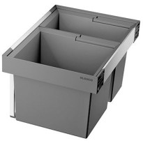 Jäteyksikkö Blanco Flexon II Low 50/2, 2x19L, harmaa
