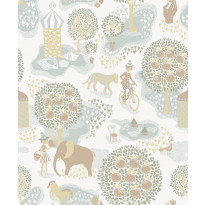 Tapetti Littlephant Jardin de la vie, värikäs
