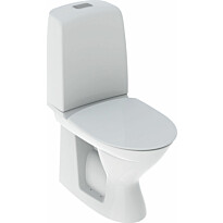 WC-istuin IDO Standard, piilo-S-lukko, 2-huuhtelu, huuhtelukaulukseton, sis. kansi