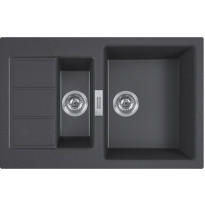 Keittiöallas Franke HS Sirius S2D 651-78, 780x500mm, Tectonite, musta