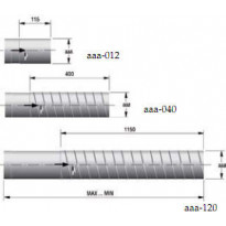 Teleskooppikanava Veloflex, 125x400-600mm