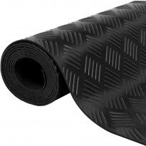 Lattiamatto liukumaton kumi 1,5x4 m 3mm ruudut