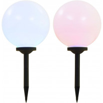 Led-aurinkokennovalaisin 2kpl väriä vaihtava pyöreä 30cm rgb