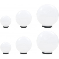 Led-pallovalaisinsarja 6 kpl 20/30/40 cm akryyli