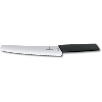 Leipäveitsi Victorinox Swiss Modern, 22cm, sahalaita, musta