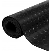Luistamaton kumimatto 5 x 1 m pilkullinen