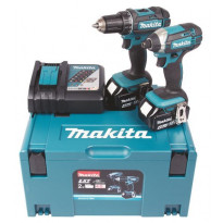 Akkukonesarja Makita LXT DDF482+DTD152, 18V, 2x4.0Ah akuilla + Makpac