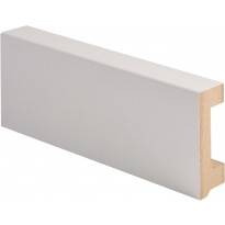 Jalkalista johtouralla Maler, 19x58x2750mm, MDF, valkoinen