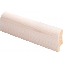 Jalkalista Maler Pyörre, 15x44x2700mm, mänty, valkolakattu