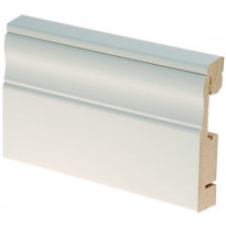 Peitelista johtokotelolla Maler, 19x90x2440mm, MDF, valkoinen